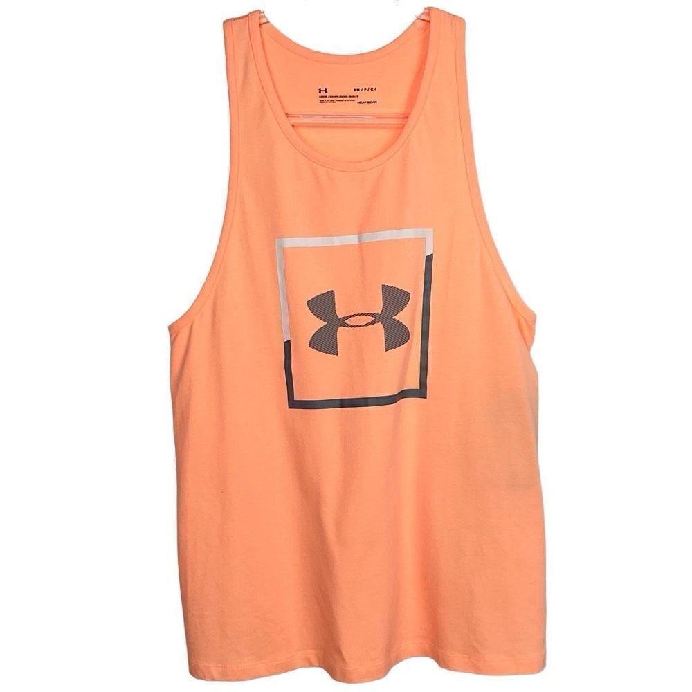 Under Armour Bright Orange Loose Fit Tank Top Small New